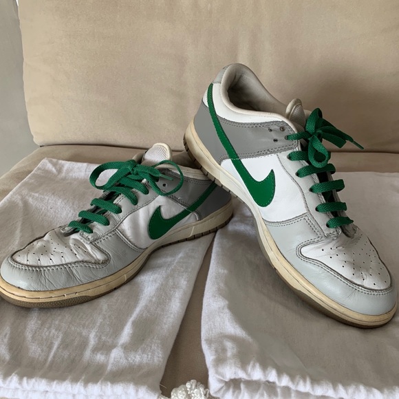 nike sb dunk low green white